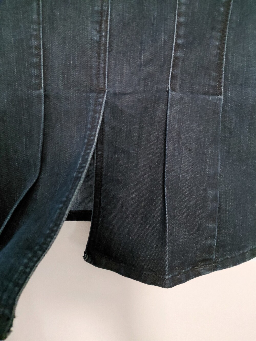 Venezia Dark Blue Denim Pencil Skirt - Picture 3 of 4
